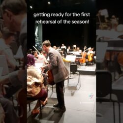 Getting ready for the first rehearsal of the season
