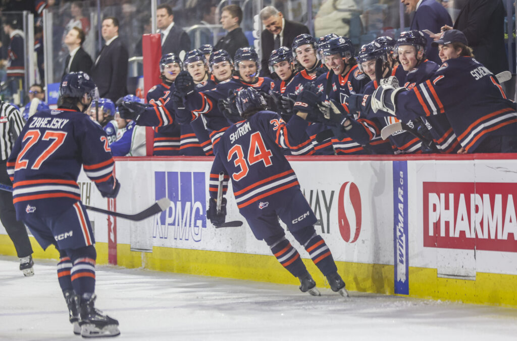 BLAZERS WIN 5-2 OVER BRONCOS ON HOME ICE