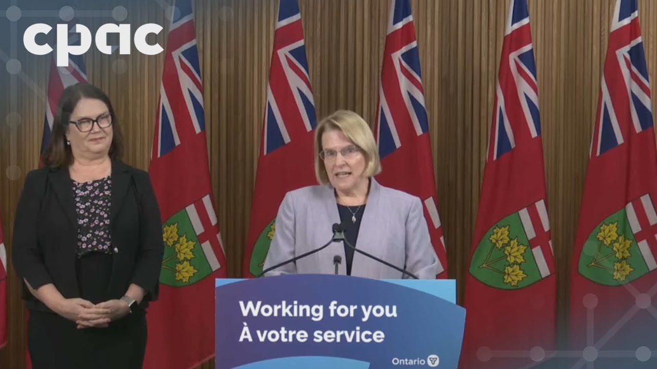 Ontario Health Minister Sylvia Jones speaks with reporters in Toronto – January 27, 2025