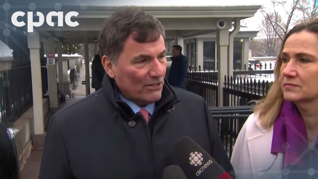 Dominic LeBlanc speaks with reporters in Washington, D.C. – February 12, 2025
