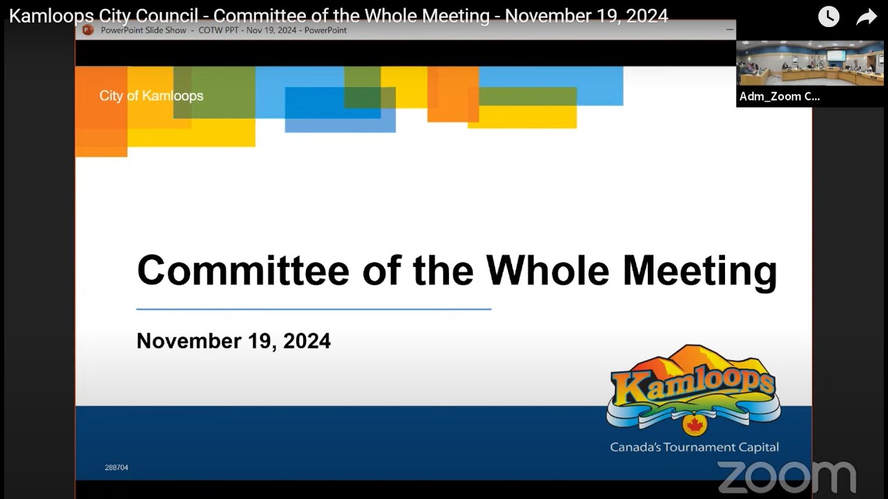 Kamloops City Council - Committee of the Whole Meeting - November 19, 2024