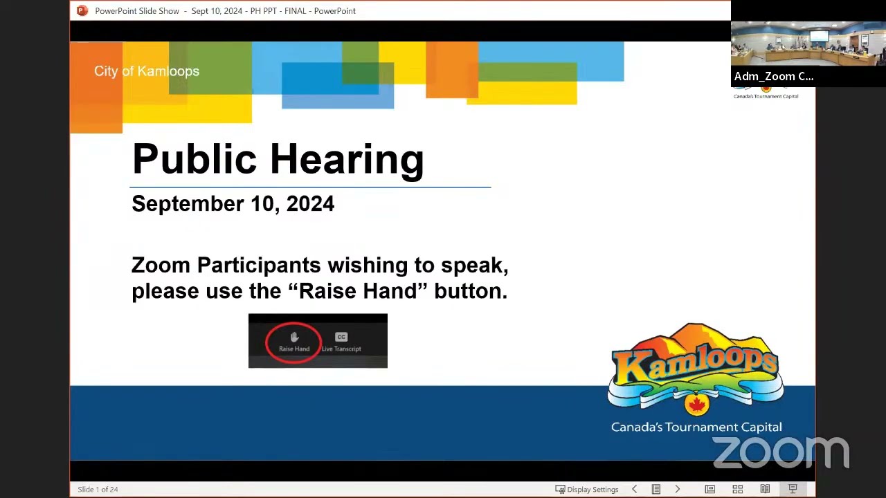 Kamloops City Council - Public Hearing - September 10,2024