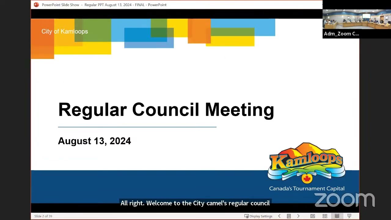 Kamloops City Council - Regular Council Meeting - August 13, 2024