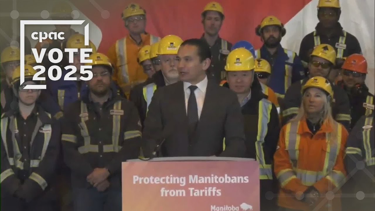 Manitoba Premier Wab Kinew speaks with reporters in Selkirk – March 27, 2025