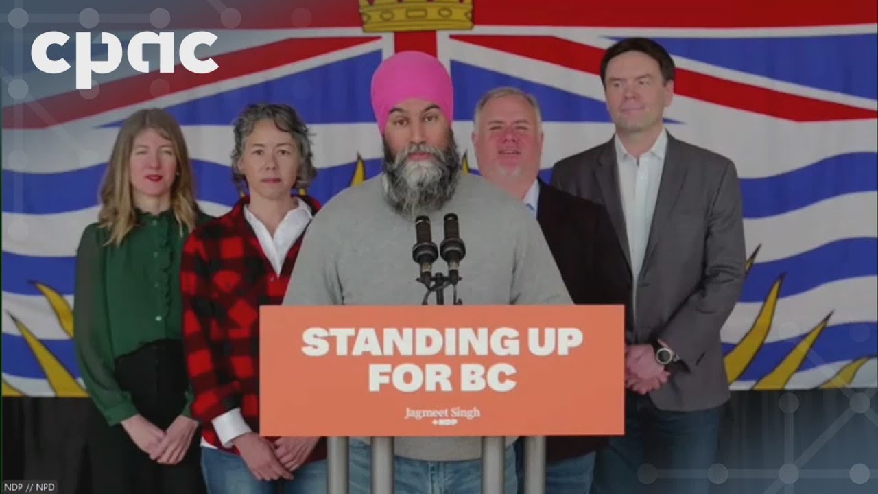 NDP Leader Jagmeet Singh speaks with reporters in Esquimalt, B.C. – March 11, 2025