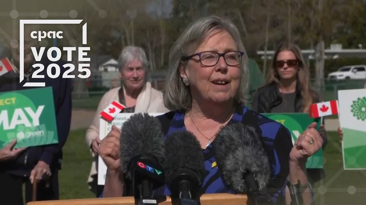 Elizabeth May reacts to Green Party’s removal from leaders’ debates – April 16, 2025