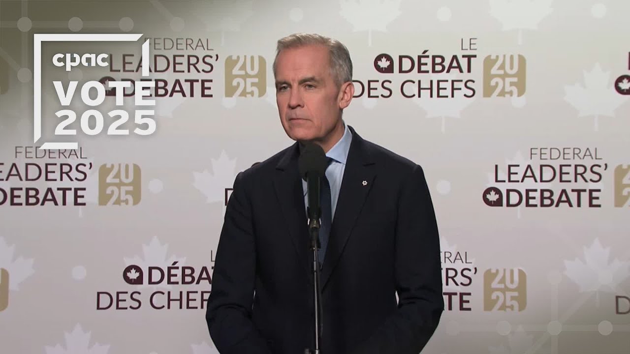 Les chefs de parti parlent aux journalistes après le débat en français – 16 avril 2025
