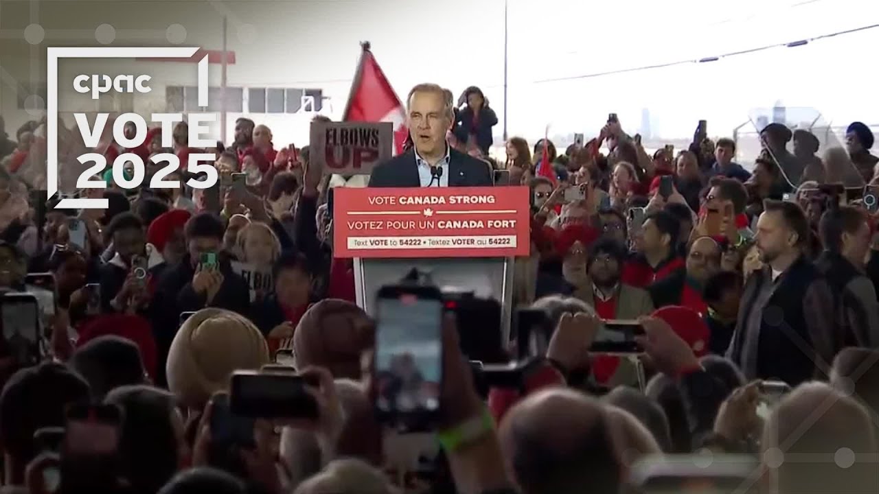 Liberal Leader Mark Carney addresses supporters in Mississauga, Ont. – April 26, 2025