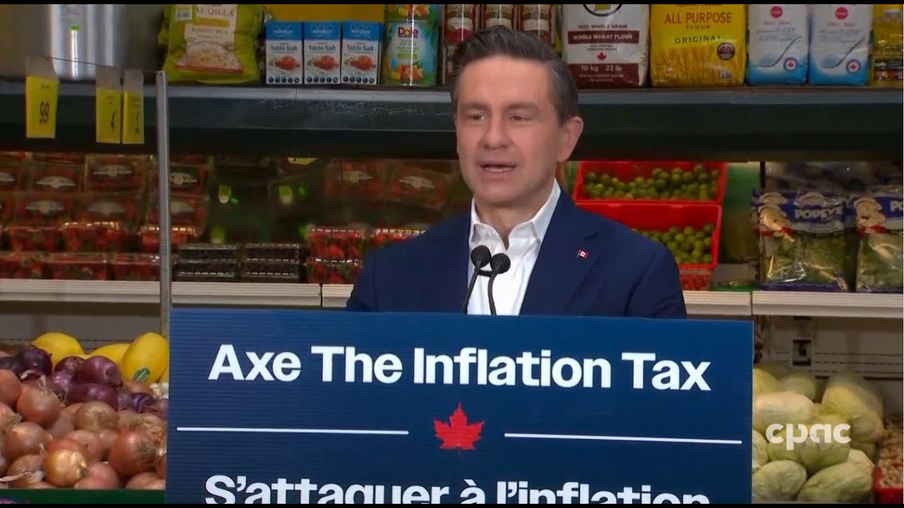 Pierre Poilievre speaks with reporters in Surrey, B.C. – April 20, 2025