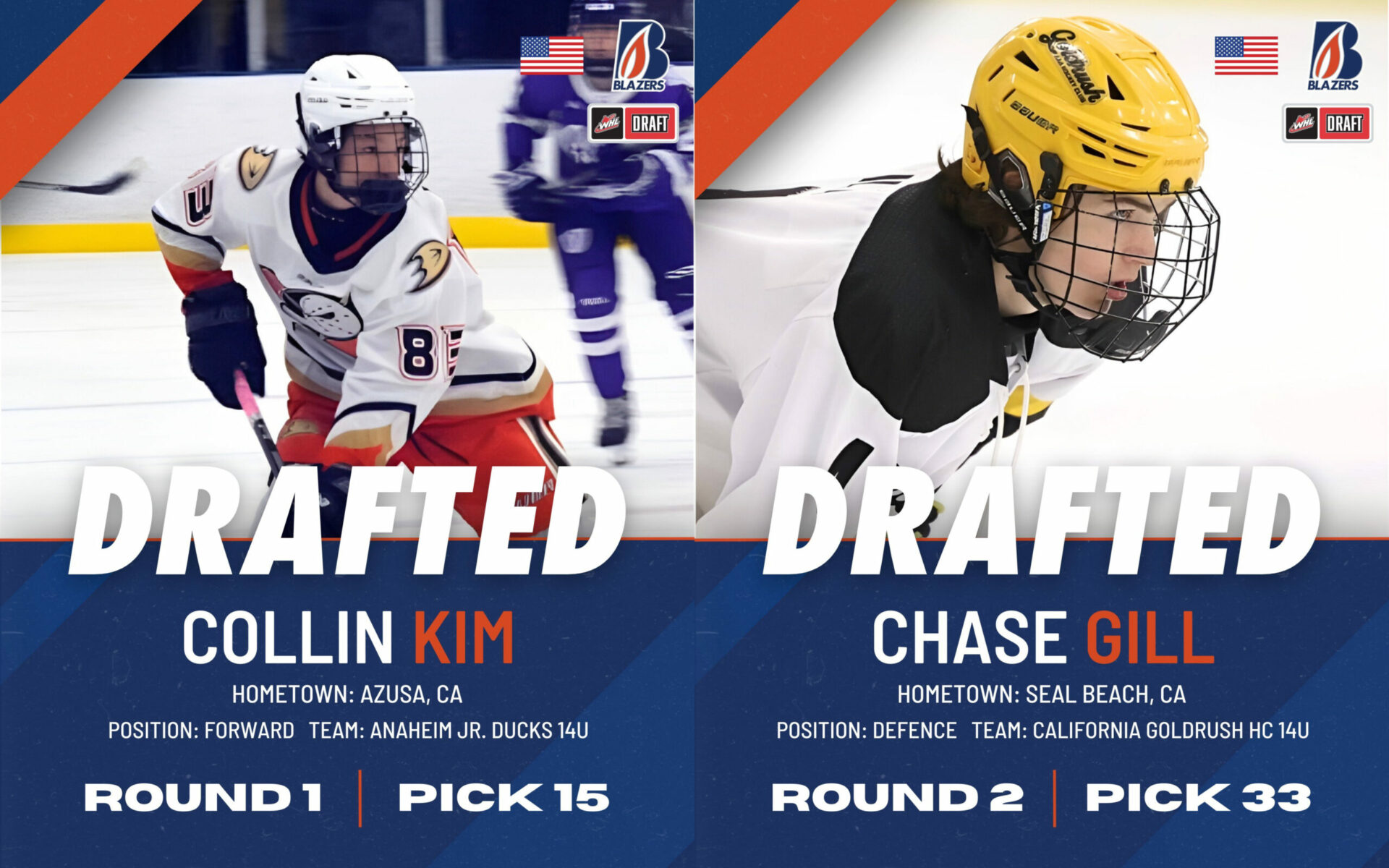 BLAZERS SELECT TWO PLAYERS IN US PROSPECTS DRAFT