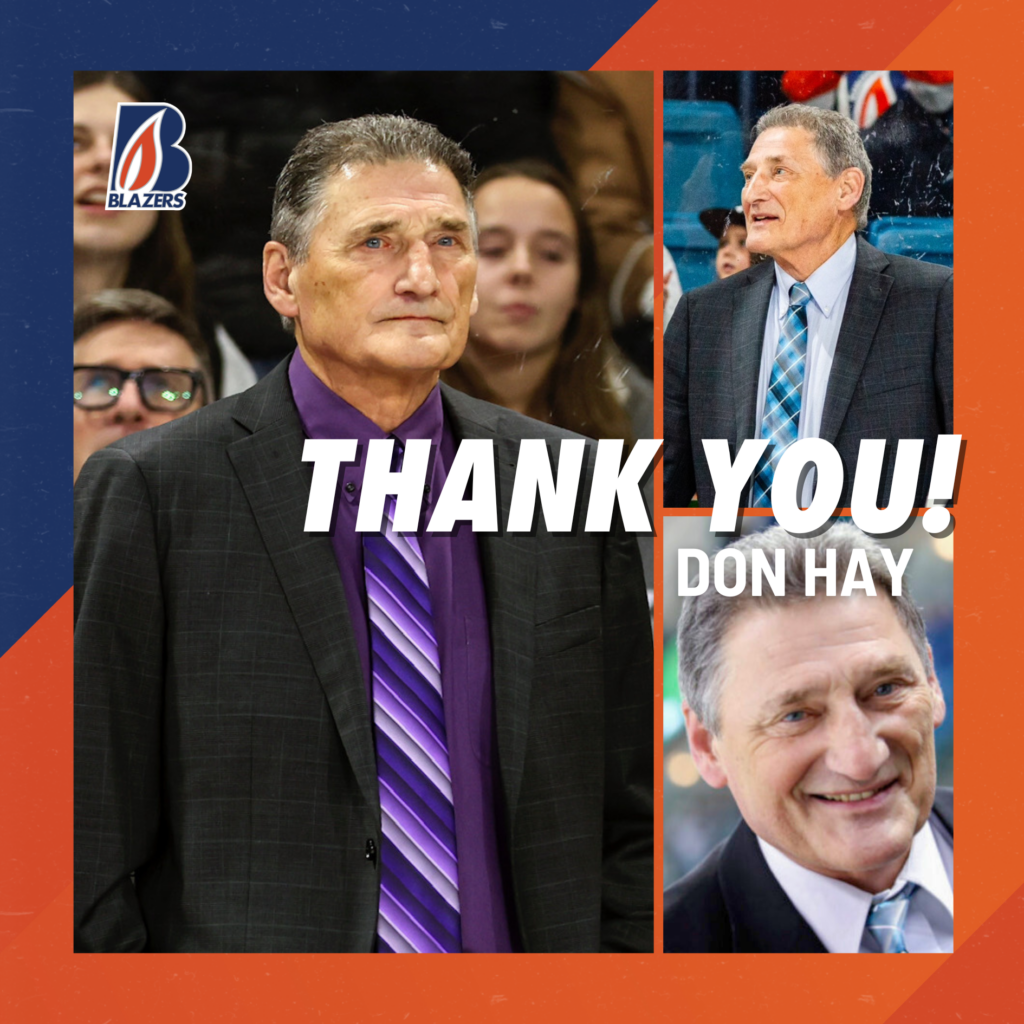 Kamloops Blazers Announce Don Hay Will Not Return as Associate Coach
