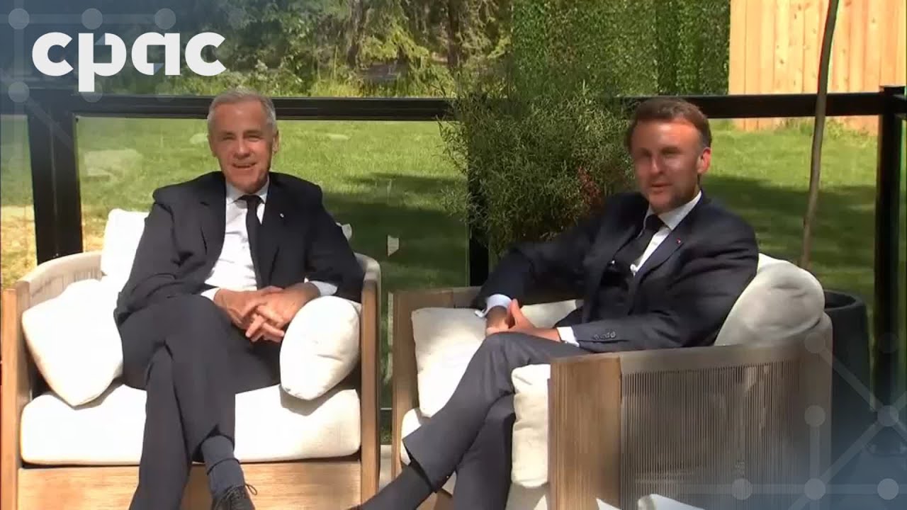 Le PM Carney rencontre le prés. français Emmanuel Macron au sommet des dirigeants du G7