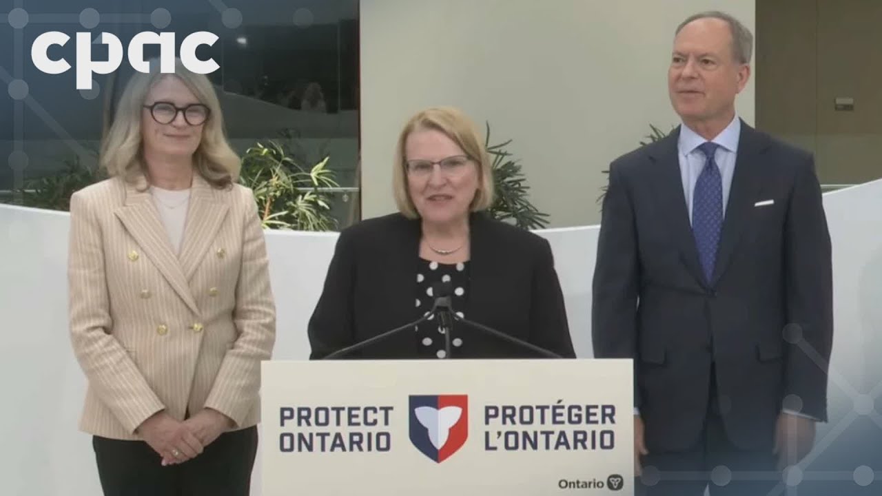 Ontario ministers Sylvia Jones and Peter Bethlenfalvy hold a news conference – June 11, 2025