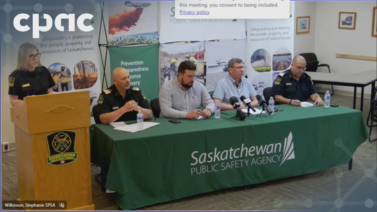 Sask. Premier Scott Moe and public safety officials hold a news conference – June 3, 2025