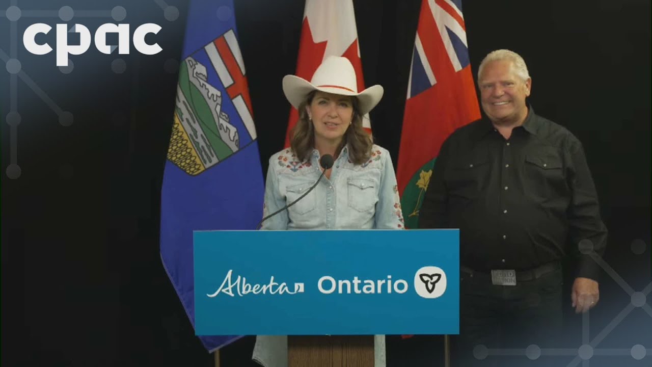 Premiers Smith and Ford speak with reporters in Calgary – July 7, 2025