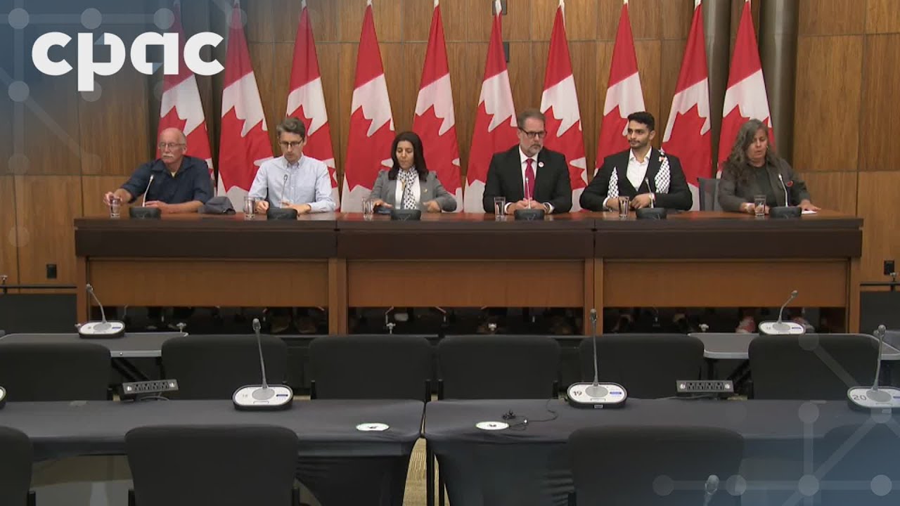 Canadian activists hold a news conference on Gaza – September 16, 2025