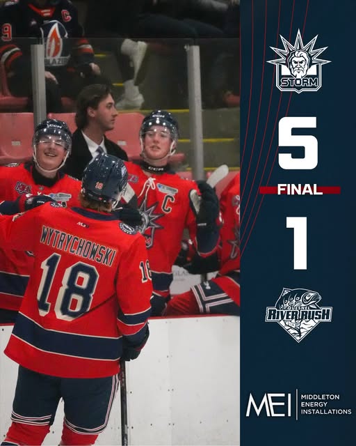 Storm Dominate River Rush In 5-1 Win
