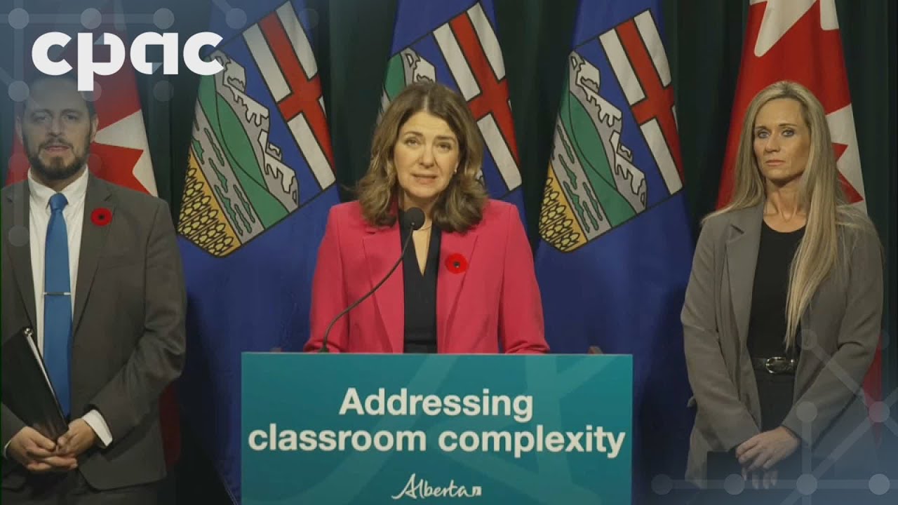 Alberta Premier Danielle Smith makes an announcement on class sizes in schools – November 7, 2025