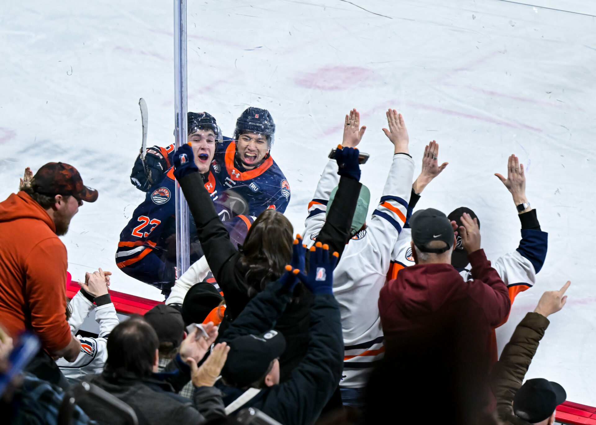 BLAZERS WIN THRILLER 5-3 OVER COUGARS
