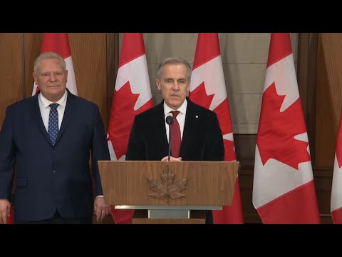 Mark Carney and Doug Ford sign deal to reduce red tape on major projects – December 18, 2025