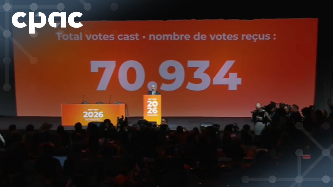 Announcement of the Results of the Vote for the New Leader of the NDP