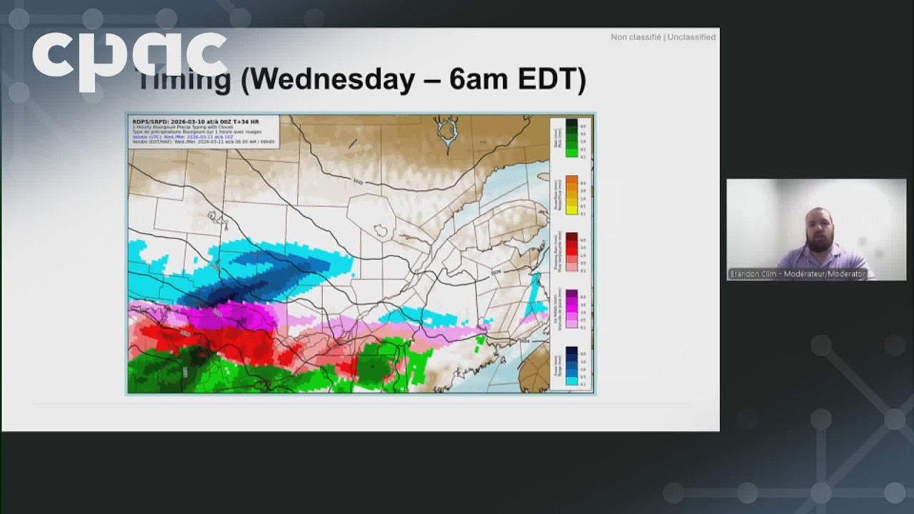 Environment Canada briefing on upcoming freezing rain event – March 10, 2026